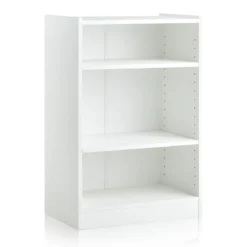 Ablageregal 3-Stöckiges Bücherregal 50 x 30 x 75 cm Weiß