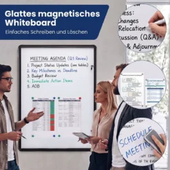 Abschließbarer Schaukasten Infokasten mit Magnetische und Beschreibbare Rückwand 90 x 65 cm