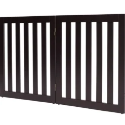 Absperrgitter Hunde 60cm Hoch Schutzgitter Holz Klappbar 2 Paneelen Braun