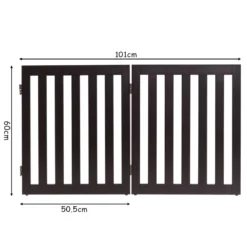 Absperrgitter Hunde 60cm Hoch Schutzgitter Holz Klappbar 2 Paneelen Braun