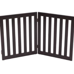 Absperrgitter Hunde 60cm Hoch Schutzgitter Holz Klappbar 2 Paneelen Braun
