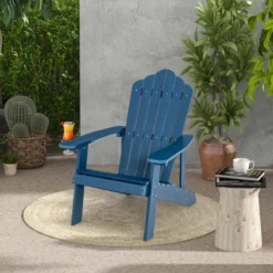 Adirondack-Stuhl Gartenstuhl mit Getränkehalter Schwarz/Navy/Weiß/Hellgrau/Rot