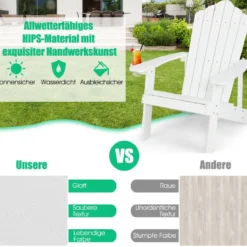 Adirondack-Stuhl Gartenstuhl mit Getränkehalter Schwarz/Navy/Weiß/Hellgrau/Rot