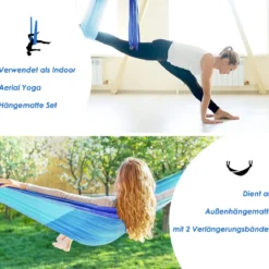 Aerial Yoga Hängematte Set Yoga Schaukel Air Fliegen Hängematte Rosa/Blau/Lila/Hellblau