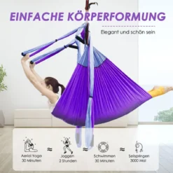 Aerial Yoga Hängematte Set Yoga Schaukel Air Fliegen Hängematte Rosa/Blau/Lila/Hellblau