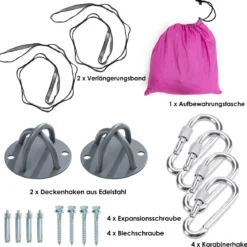 Aerial Yoga Hängematte Set Yoga Schaukel Air Fliegen Hängematte Rosa/Blau/Lila/Hellblau