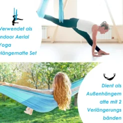 Aerial Yoga Hängematte Set Yoga Schaukel Air Fliegen Hängematte Rosa/Blau/Lila/Hellblau