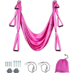 Aerial Yoga Hängematte Set Yoga Schaukel Air Fliegen Hängematte Rosa/Blau/Lila/Hellblau