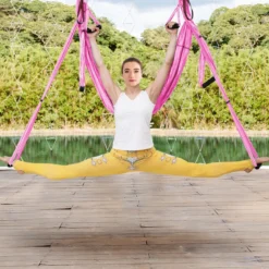 Aerial Yoga Hängematte Set Yoga Schaukel Air Fliegen Hängematte Rosa/Blau/Lila/Hellblau