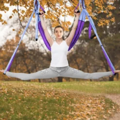 Aerial Yoga Hängematte Set Yoga Schaukel Air Fliegen Hängematte Rosa/Blau/Lila/Hellblau