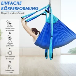 Aerial Yoga Hängematte Set Yoga Schaukel Air Fliegen Hängematte Rosa/Blau/Lila/Hellblau