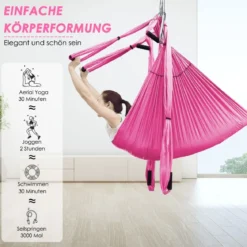 Aerial Yoga Hängematte Set Yoga Schaukel Air Fliegen Hängematte Rosa/Blau/Lila/Hellblau