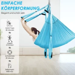 Aerial Yoga Hängematte Set Yoga Schaukel Air Fliegen Hängematte Rosa/Blau/Lila/Hellblau