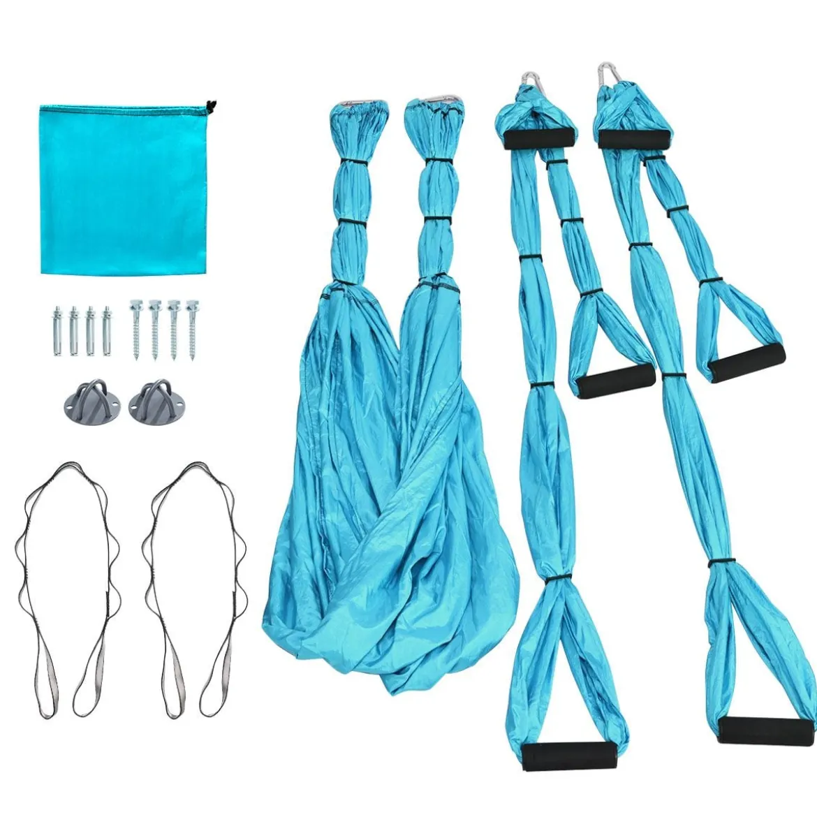 Aerial Yoga Hängematte Set Yoga Schaukel Air Fliegen Hängematte Rosa/Blau/Lila/Hellblau