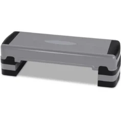 Aerobic Stepper mit 4 abnehmbaren Stufen höhenverstellbare Stufenplattform Fitness Stepper Grau