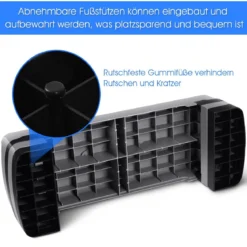 Aerobic Stepper mit 4 abnehmbaren Stufen höhenverstellbare Stufenplattform Fitness Stepper Grau
