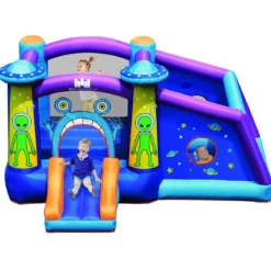 Alien Hüpfburg aufblasbar Springburg Hüpfschloss Rutsche Spielburg 331x258x178cm