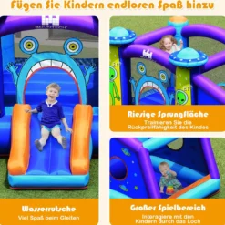 Alien Hüpfburg aufblasbar Springburg Hüpfschloss Rutsche Spielburg 331x258x178cm