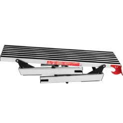 Alu Arbeitsplattform Klappwerkbank mit Antirutschmatten 126 x 52,5 x 49,5 cm Silber