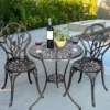 Alu Balkonset Bistroset Gartenmöbel Tisch mit 2 Stühle Sitzgruppe Balkonmöbel
