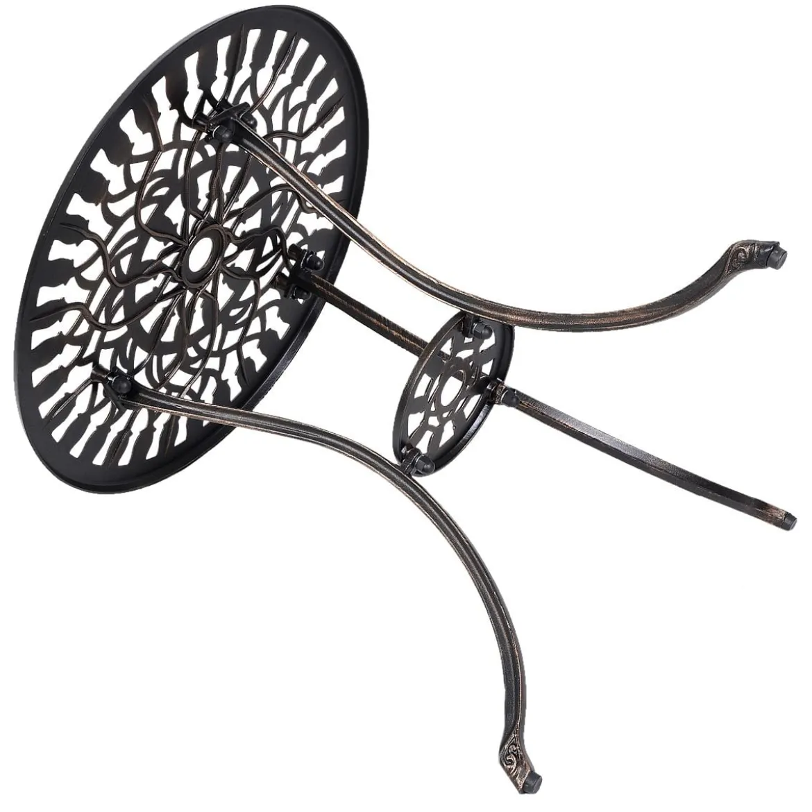 Alu Balkonset Bistroset Gartenmöbel Tisch mit 2 Stühle Sitzgruppe Balkonmöbel
