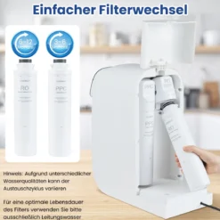 Arbeitsplatte Wasserfilter 5-stufiges RO+PPC Wasserfiltrationssystem mit UV-Licht Umkehrosmoseanlage