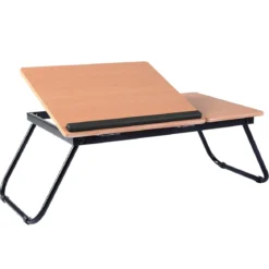 Arbeitstisch Laptoptisch Notebooktisch Betttisch Betttablett Tisch Faltbar Lapdecks Natur+Schwarz