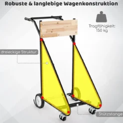 Außenborder Ständer auf Rädern mit 150 KG Tragfähigkeit Robuster Motor Transportwagen