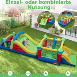 Aufblasbare Hüpfburg große Rutsche mit Sprungbereich Kinderhüpfburg (ohne Gebläse)