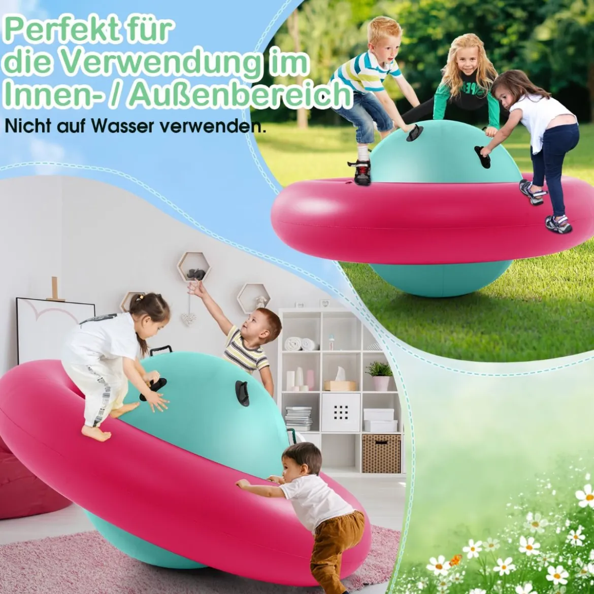 Aufblasbare Kuppelwippe zum Rollen & Neigen & Klettern & Hüpfen Kinderwippe