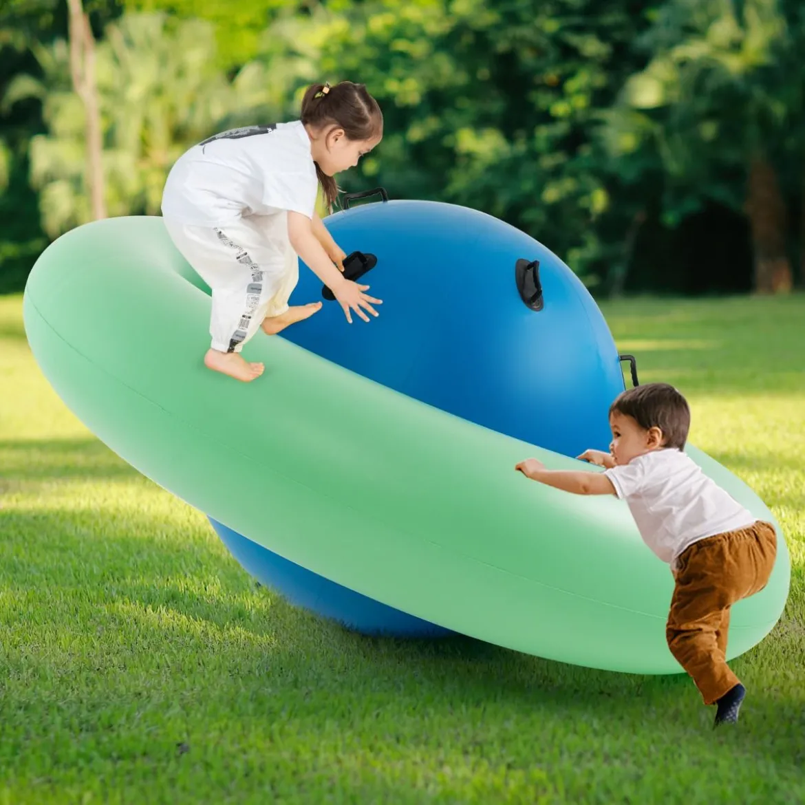 Aufblasbare Kuppelwippe zum Rollen & Neigen & Klettern & Hüpfen Kinderwippe