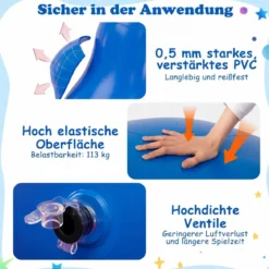 Aufblasbare Kuppelwippe zum Rollen & Neigen & Klettern & Hüpfen Kinderwippe
