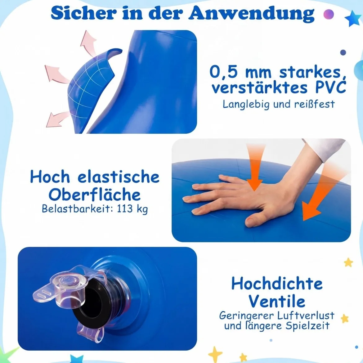 Aufblasbare Kuppelwippe zum Rollen & Neigen & Klettern & Hüpfen Kinderwippe