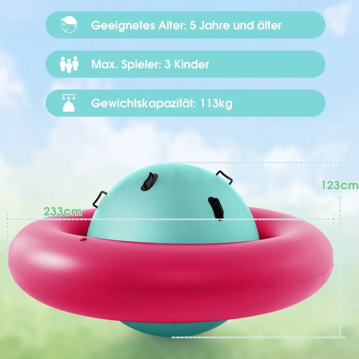 Aufblasbare Kuppelwippe zum Rollen & Neigen & Klettern & Hüpfen Kinderwippe