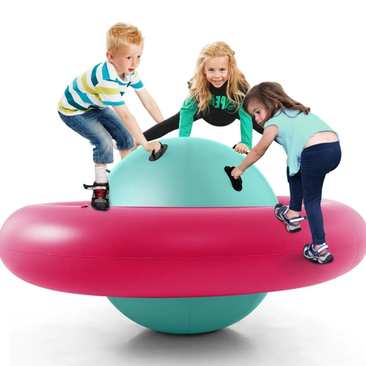 Aufblasbare Kuppelwippe zum Rollen & Neigen & Klettern & Hüpfen Kinderwippe