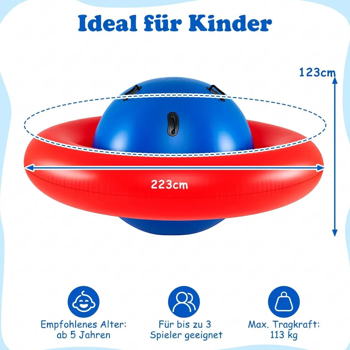 Aufblasbare Kuppelwippe zum Rollen & Neigen & Klettern & Hüpfen Kinderwippe