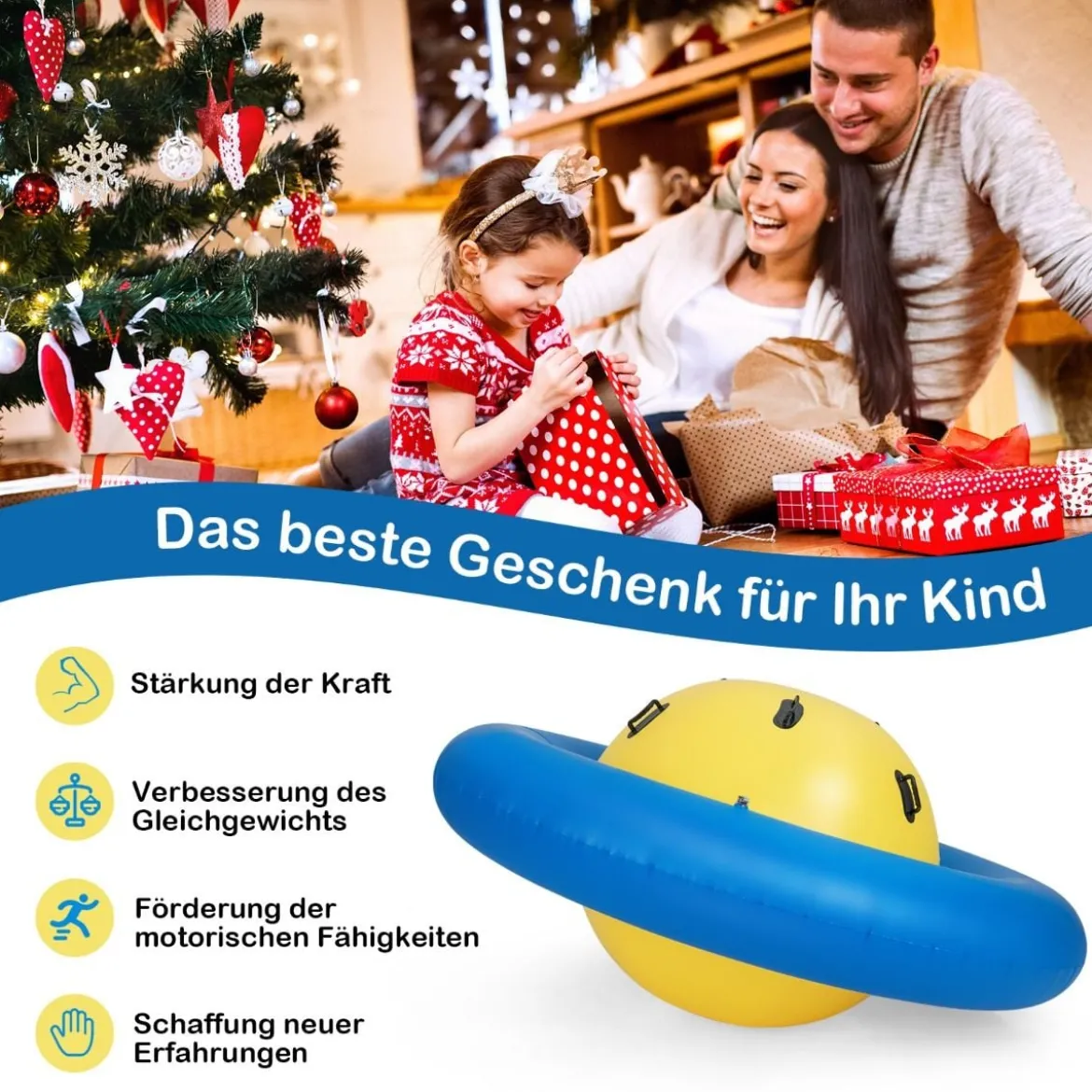 Aufblasbare Kuppelwippe zum Rollen & Neigen & Klettern & Hüpfen Kinderwippe