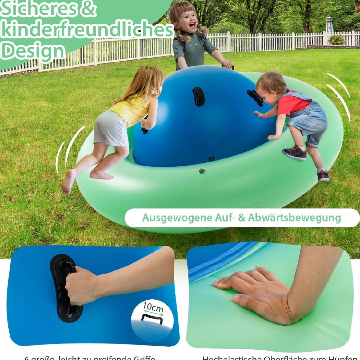 Aufblasbare Kuppelwippe zum Rollen & Neigen & Klettern & Hüpfen Kinderwippe