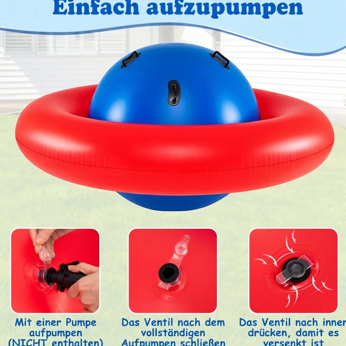 Aufblasbare Kuppelwippe zum Rollen & Neigen & Klettern & Hüpfen Kinderwippe