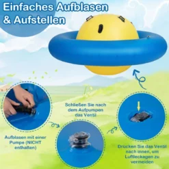 Aufblasbare Kuppelwippe zum Rollen & Neigen & Klettern & Hüpfen Kinderwippe