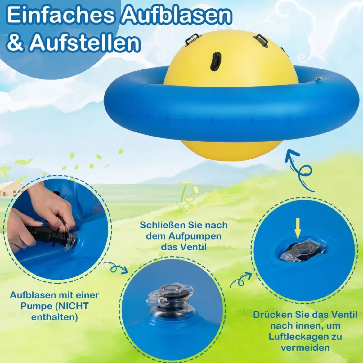 Aufblasbare Kuppelwippe zum Rollen & Neigen & Klettern & Hüpfen Kinderwippe