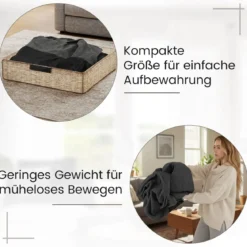 Aufblasbarer Lounge-Sessel ergonomisches aufblasbares Lazy Sofa mit abnehmbarem Bezug Grau