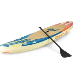 Aufblasbares Paddelbrett Boot Stand-Up Surfboard 335 x 76 x 15 cm Streifen-Muster Bunt