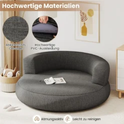 Aufblasbares Sofa aufblasbarer Lounger Luftsofa mit abnehmbarem Bezug großzügige Liegefläche Grau