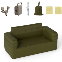 Aufblasbares Sofa mit Integrierter Pumpe & Aufbewahrungstasche Camping Luftsofa für 2 Personen