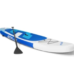 Aufblasbares Stand Up Board SUP Paddle Board mit Rucksack 305 x 76 x 15 cm Blau + Weiß