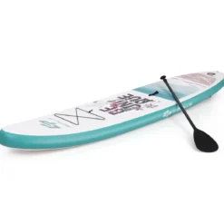 Aufblasbares Stand Up Paddle Board mit verstellbarem Aluminium-Paddel 320 x 76 x 15 cm Blau