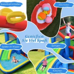 Aufblasbare Wasserrutsche Hinterhof-Wasserpark für Kleinkinder 410 x 310 x 191 cm Bunt