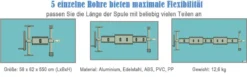 Aufrollsystem Poolwickelrolle für Abdeckungen und Solarplanen Rollensystem mit Gurten Aluminium 5,5M