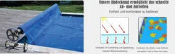 Aufrollsystem Poolwickelrolle für Abdeckungen und Solarplanen Rollensystem mit Gurten Aluminium 5,5M